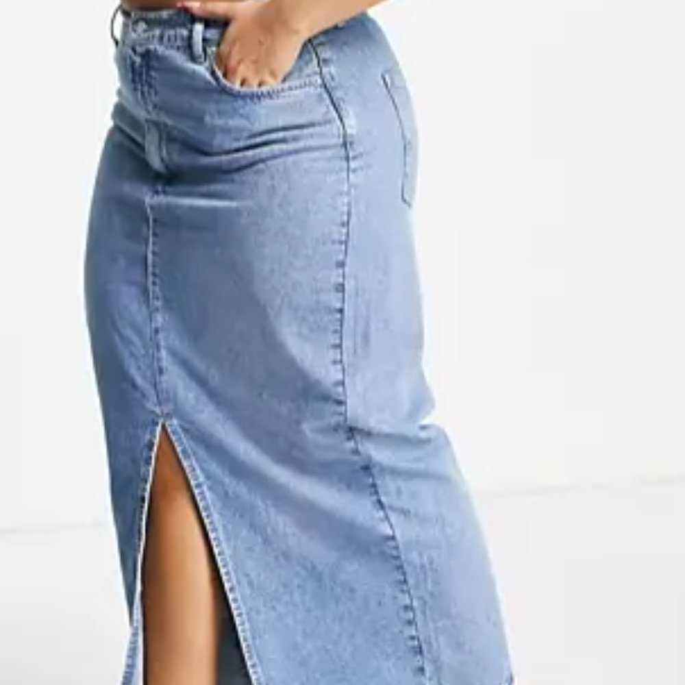 plus size midi skirt